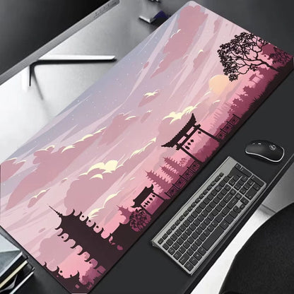 Tapis de souris XXL Gamer Temple Rose | Tapis de souris®