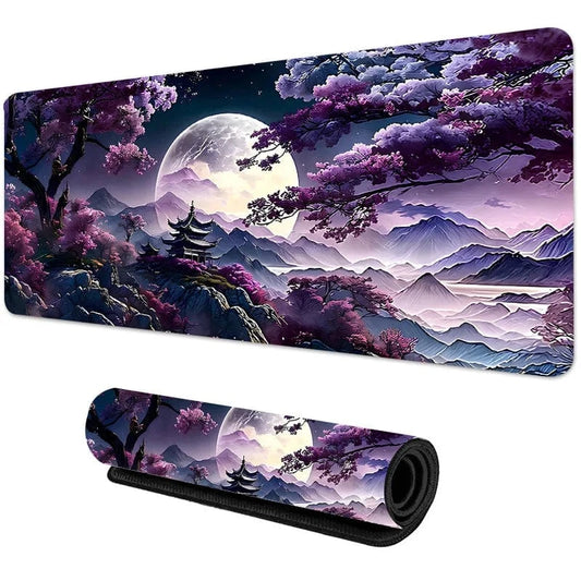 Tapis de souris XXL Gamer Temple Violet | Tapis de souris® 400X900X3MM