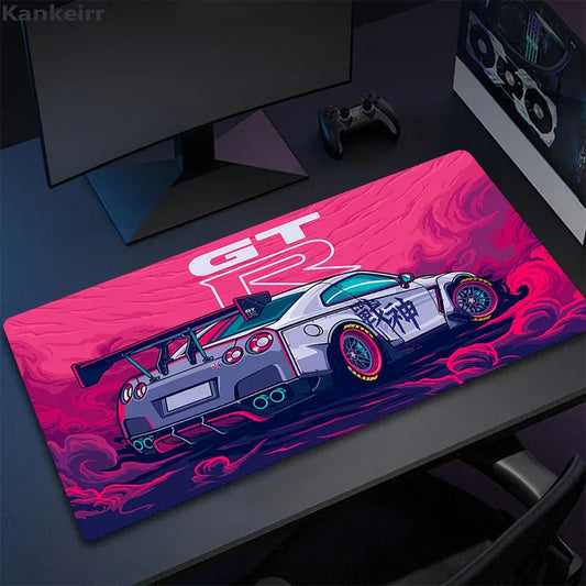 Tapis de souris XXL Sports Car GTR Rose | Tapis de souris Store® 30x80cm
