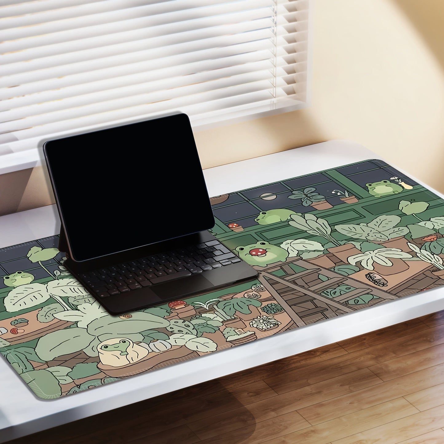 Tapis de souris XXL Vert Petite Grenouille | Tapis de souris Store®